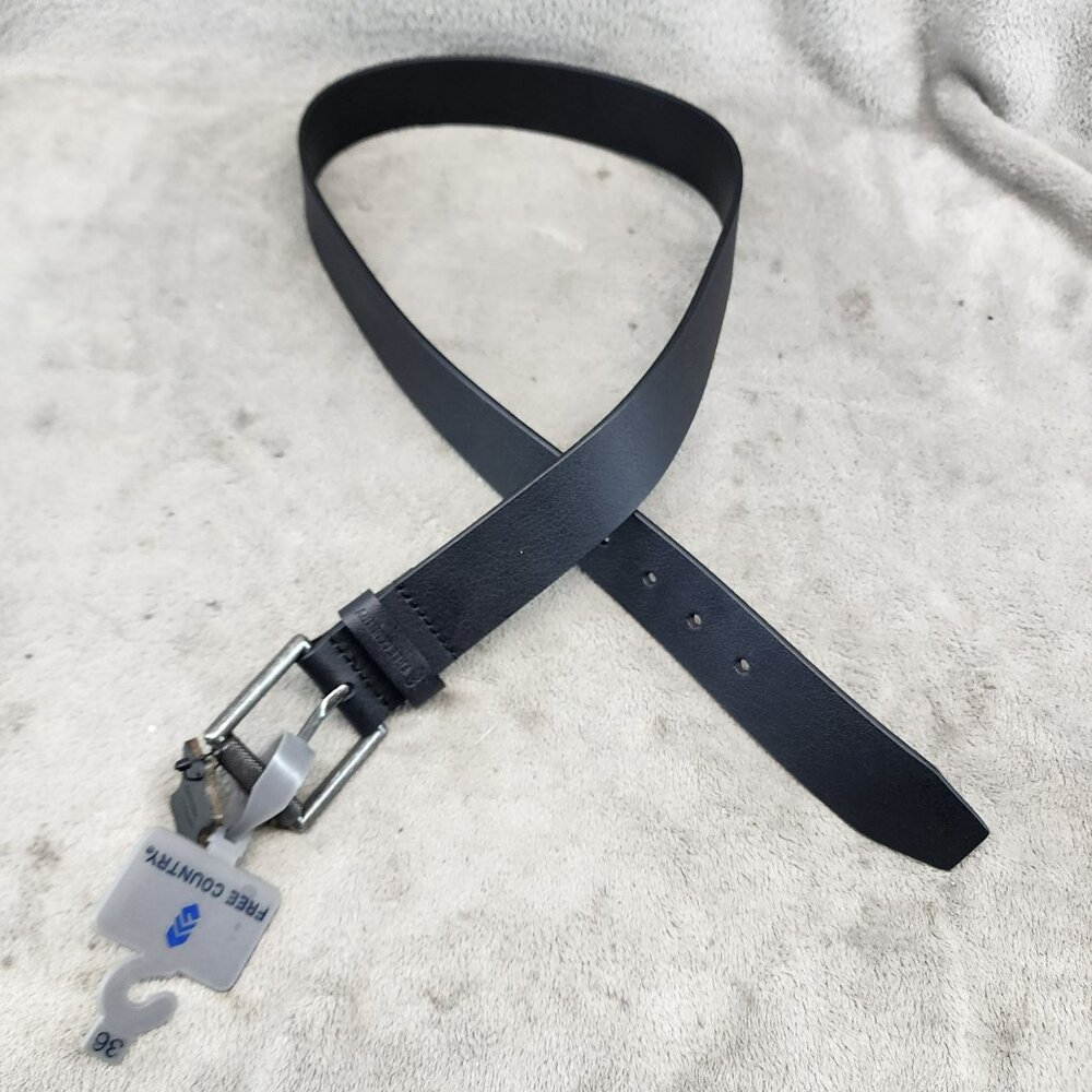 Free Country Belt Mens 36 Black Leather *NWT*